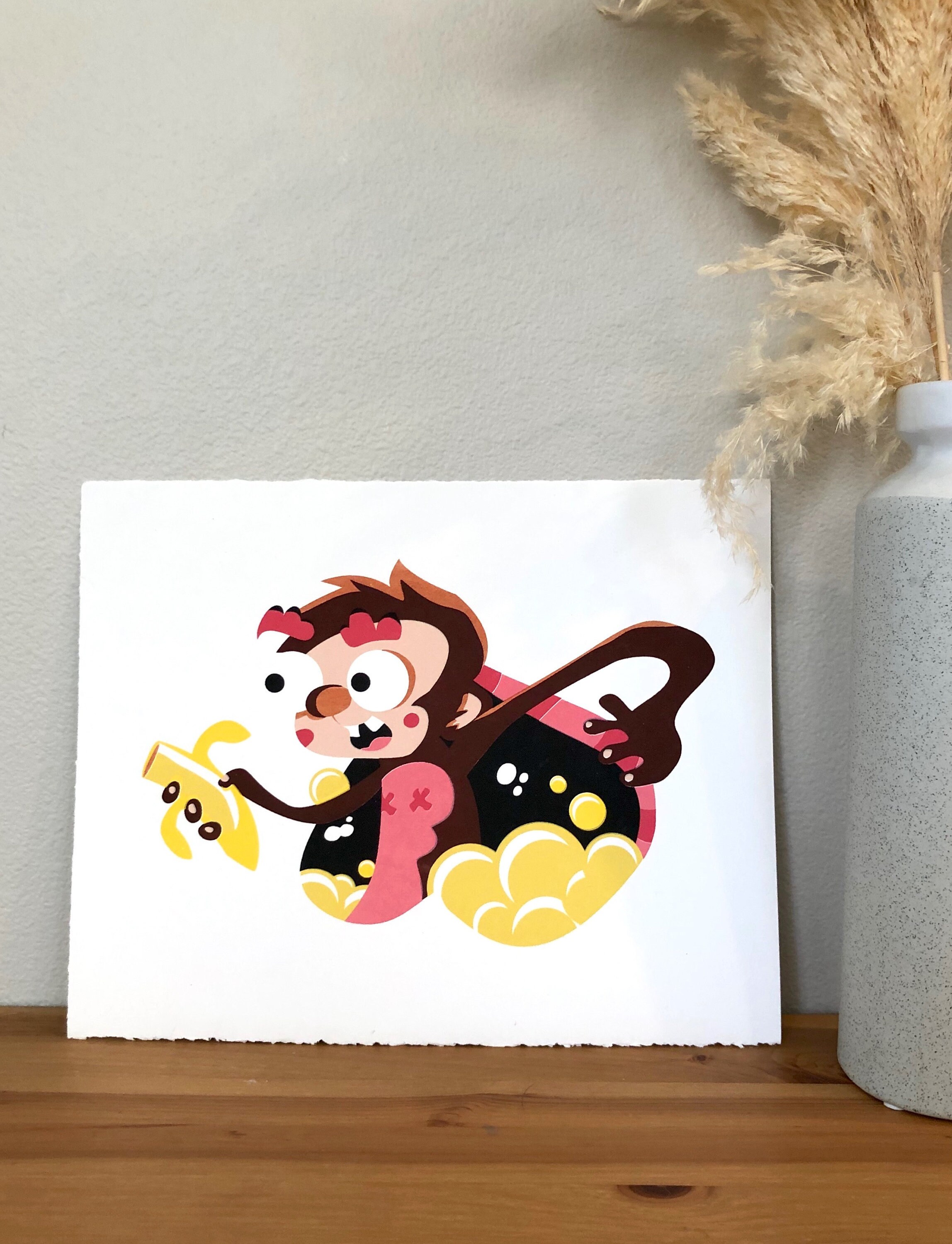 Monkey Bubbles Original Art Print by Ghost Pyramid Museum Etsy