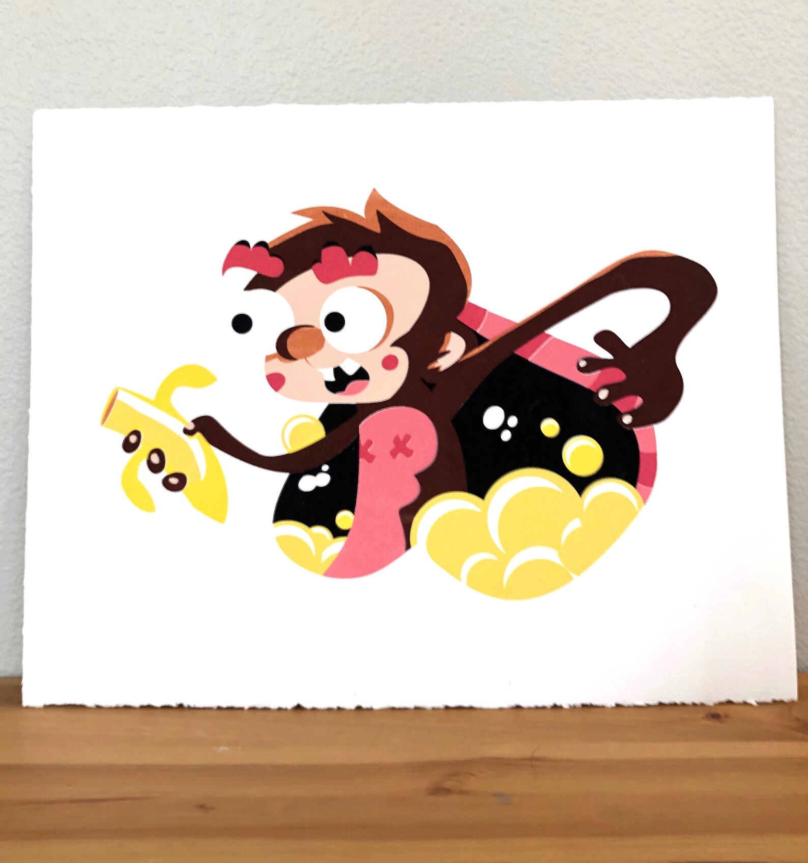 Monkey Bubbles Original Art Print by Ghost Pyramid Museum Etsy