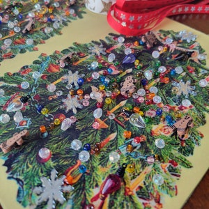 Leuke knuffels, naaipakketten, knutsel paneelpatroon, naaipatroon, kerstornamenten, kaarten maken, kerstmis retro decor, diy project