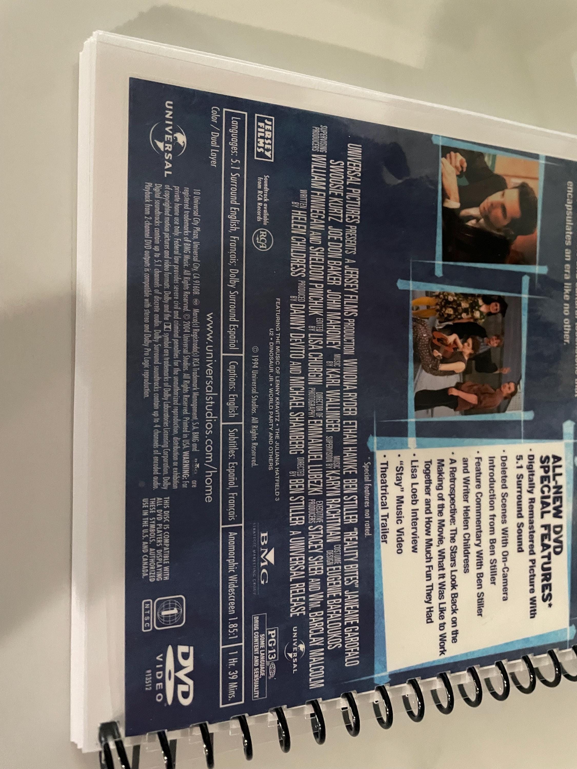 Reality Bites Movie DVD Upcycled Spiral Bound Notebook Notepad Journal ...