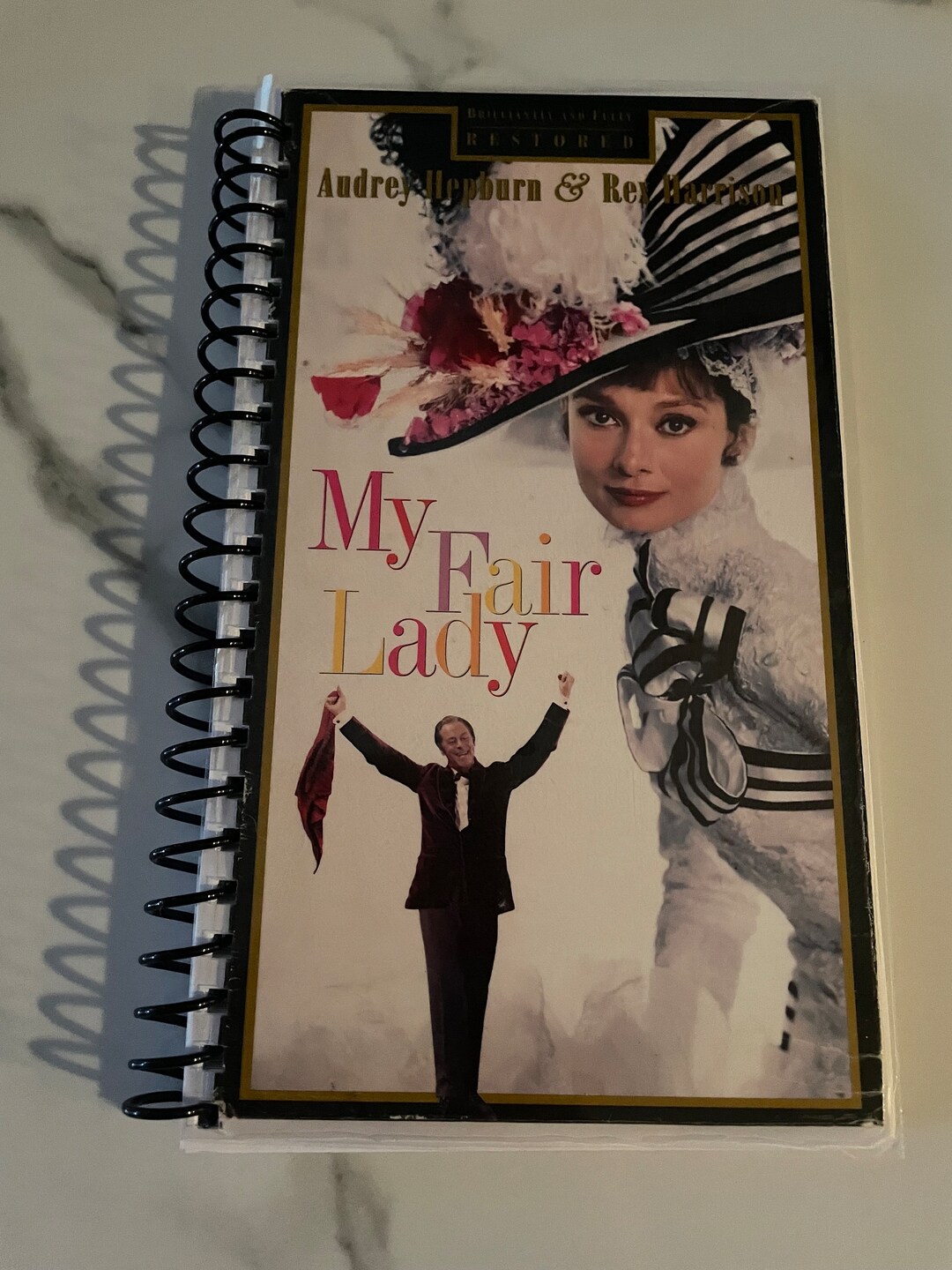 My Fair Lady Film 1964 Movie VHS Upcycled Spiral Bound Notebook Vintage ...