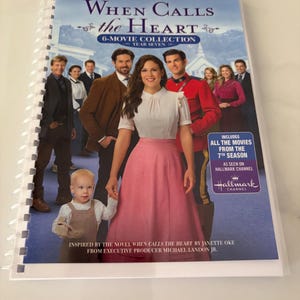 When Calls The Heart 6 Movie Collection Year 7 DVD Upcycled Spiral Bound Notebook Notepad Journal Vintage Gift Ideas Nostalgia Hallmark