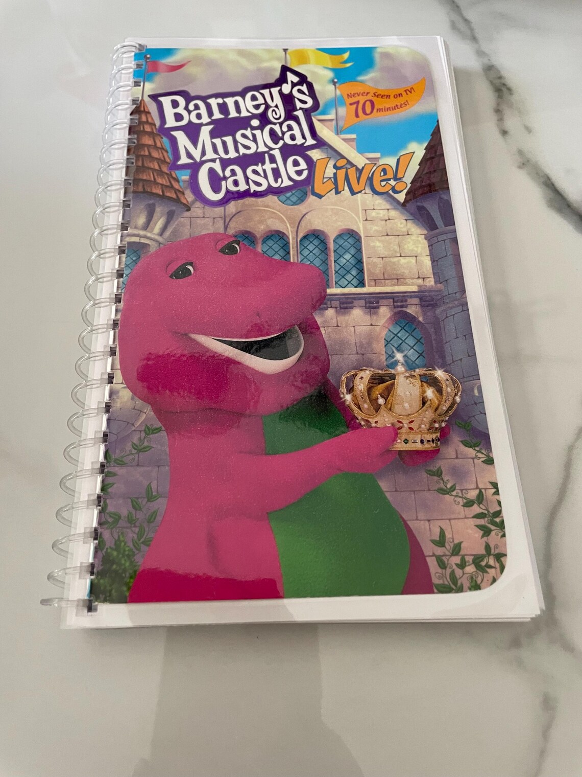 Barney’s Musical Castle TV Show VHS Movie Upcycled Spiral Bound ...