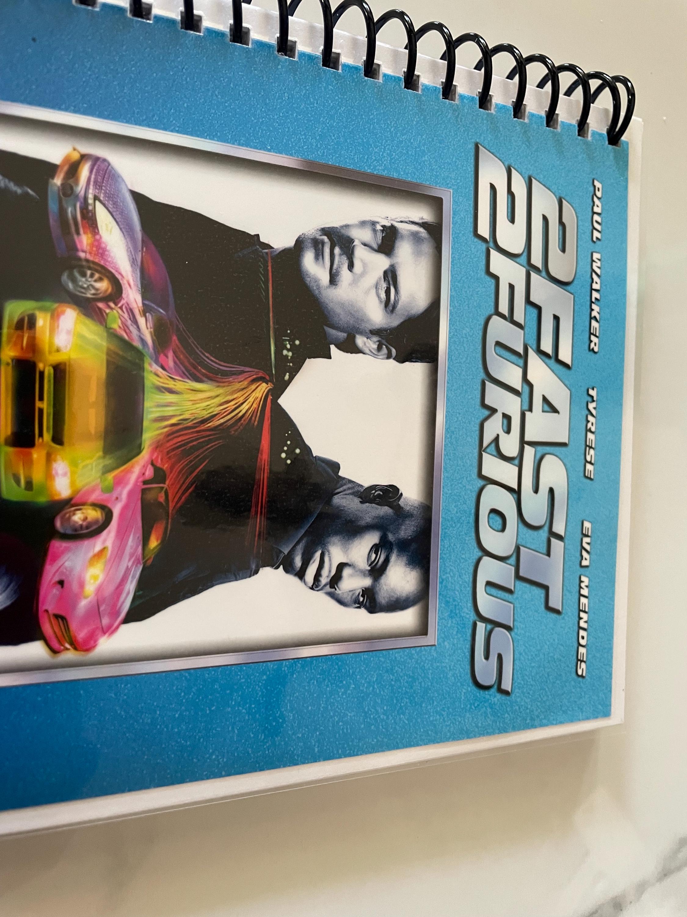 2 Fast 2 Furious Movie 2000s DVD Upcycled Spiral Bound Notebook Journal ...