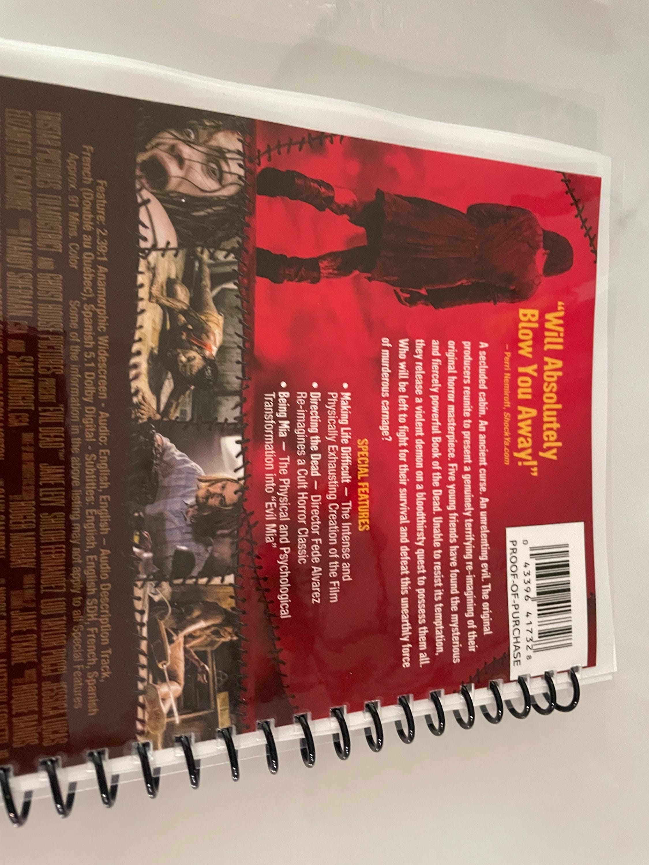 Evil Dead Movie DVD Upcycled Spiral Bound Notebook Journal Notepad ...