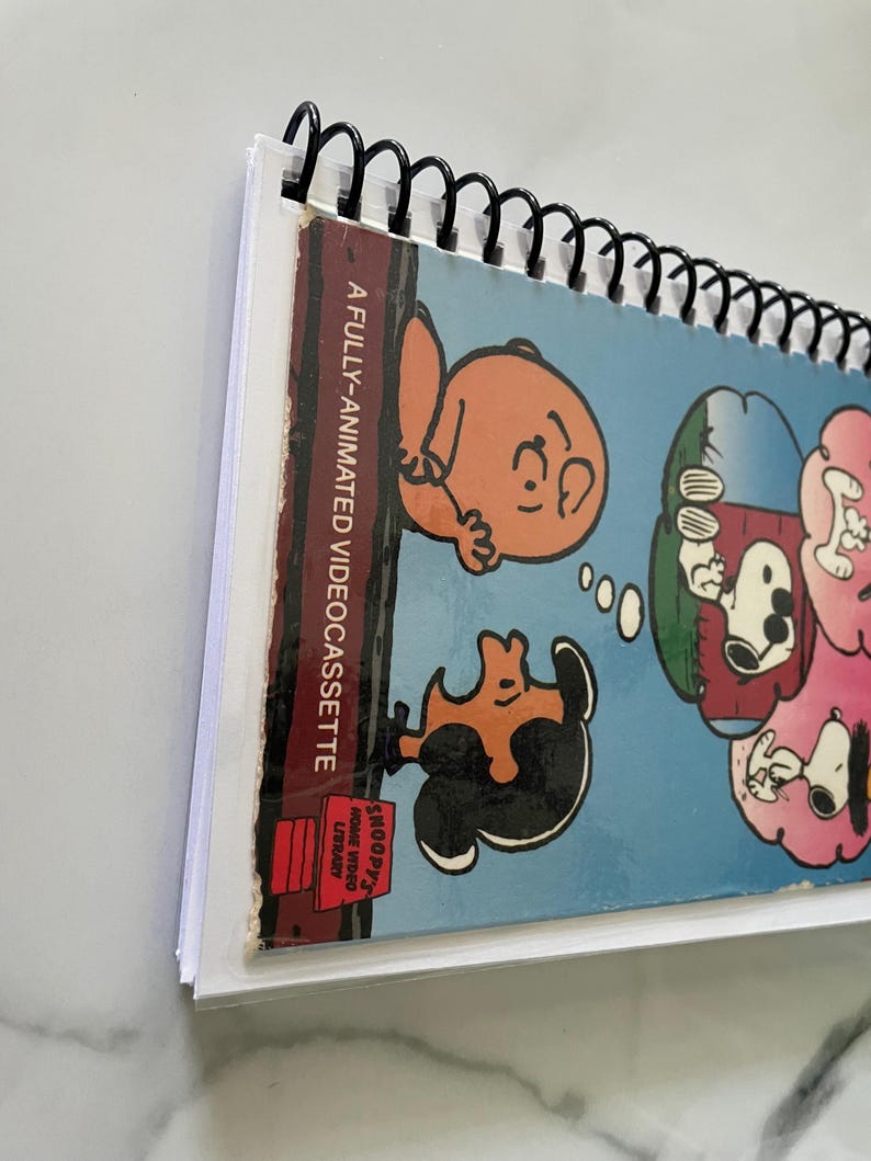 Here’s Your Dog Charlie Brown Movie VHS Upcycled Spiral Bound Notebook ...