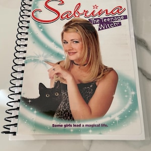 Sabrina the Teenage Witch TV Show DVD Upcycled Spiral Bound Notebook Journal Notepad Gift Ideas Vintage Melissa Joan Hart 90s