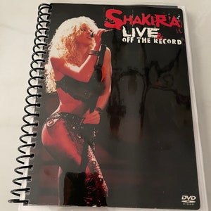 Shakira Live Off The Record Music Movie Concert DVD Upcycled Spiral Bound Notebook Vintage