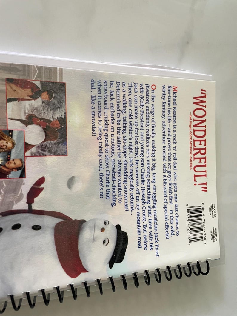 Jack Frost Movie Video VHS Upcycled Spiral Bound Notebook Journal ...