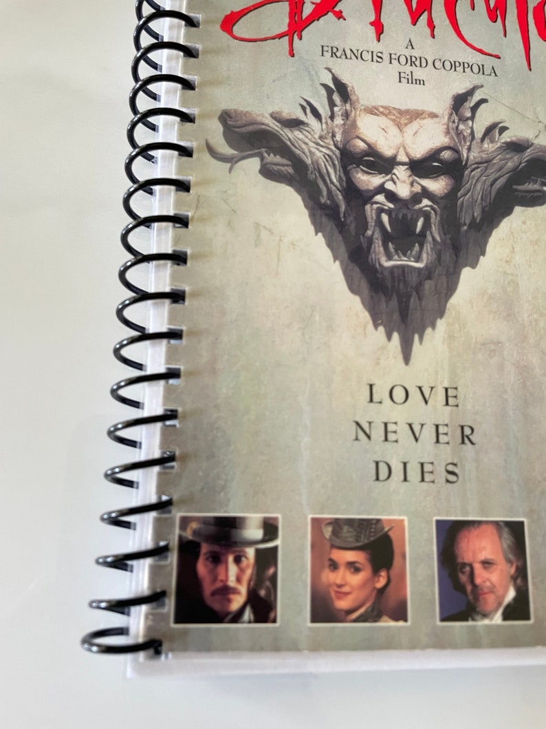 90s Dracula Movie VHS Upcycled Spiral Bound Notebook Vintage Winona ...