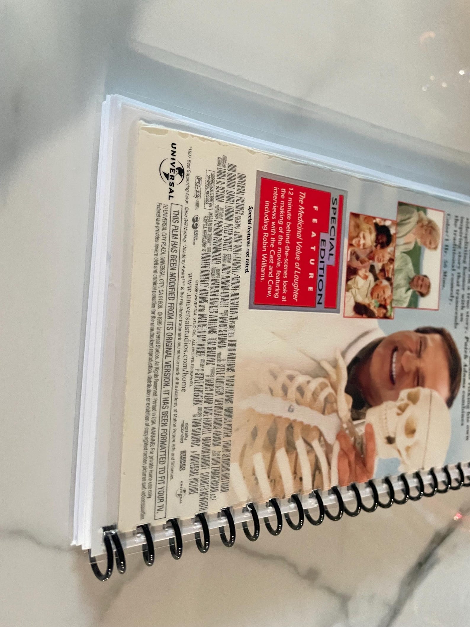 Patch Adams Movie VHS Video Upcycled Spiral Bound Notebook Notepad ...