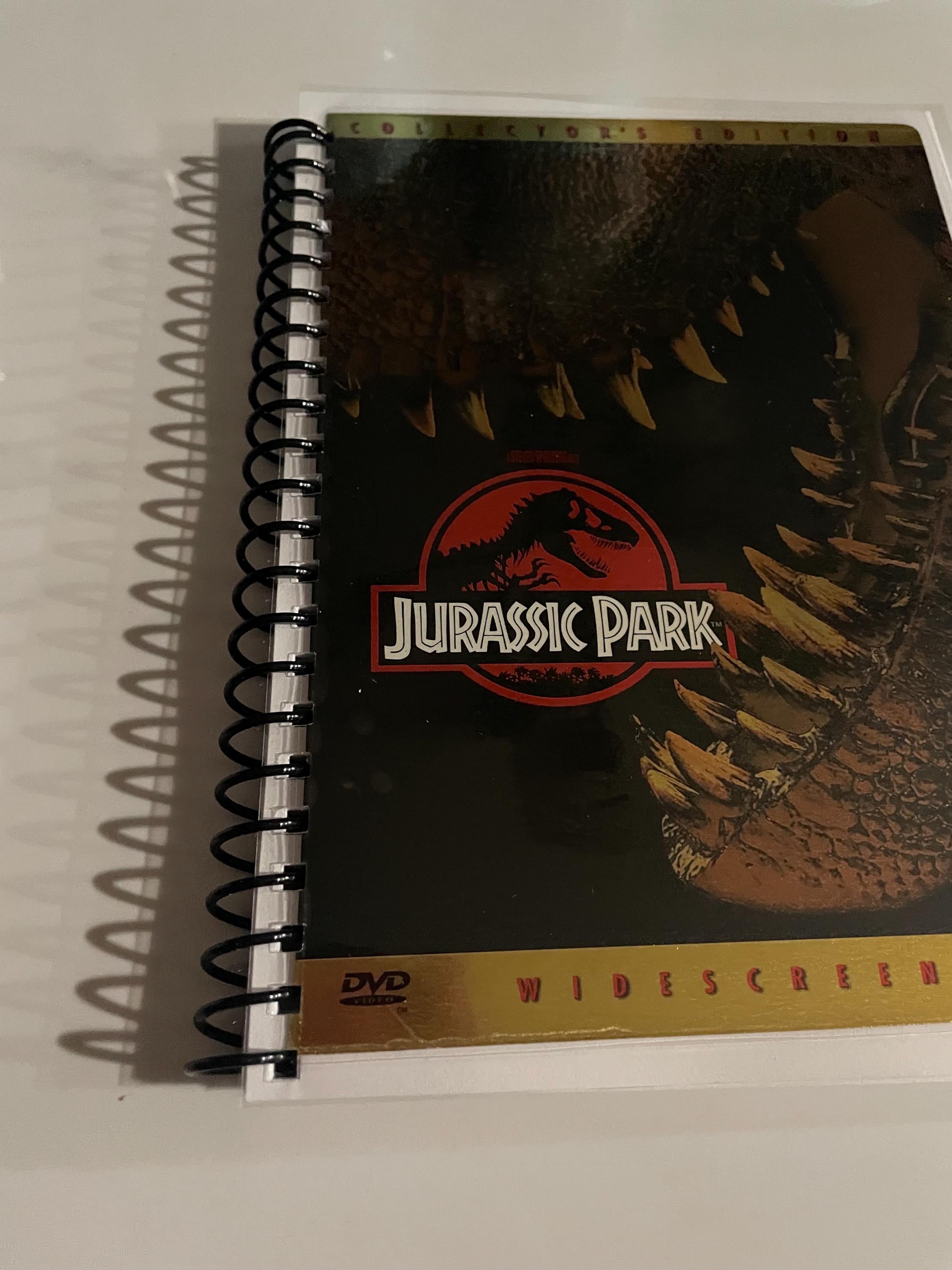 Jurassic Park Collector’s Edition DVD 90s Movie Upcycled Spiral Bound ...