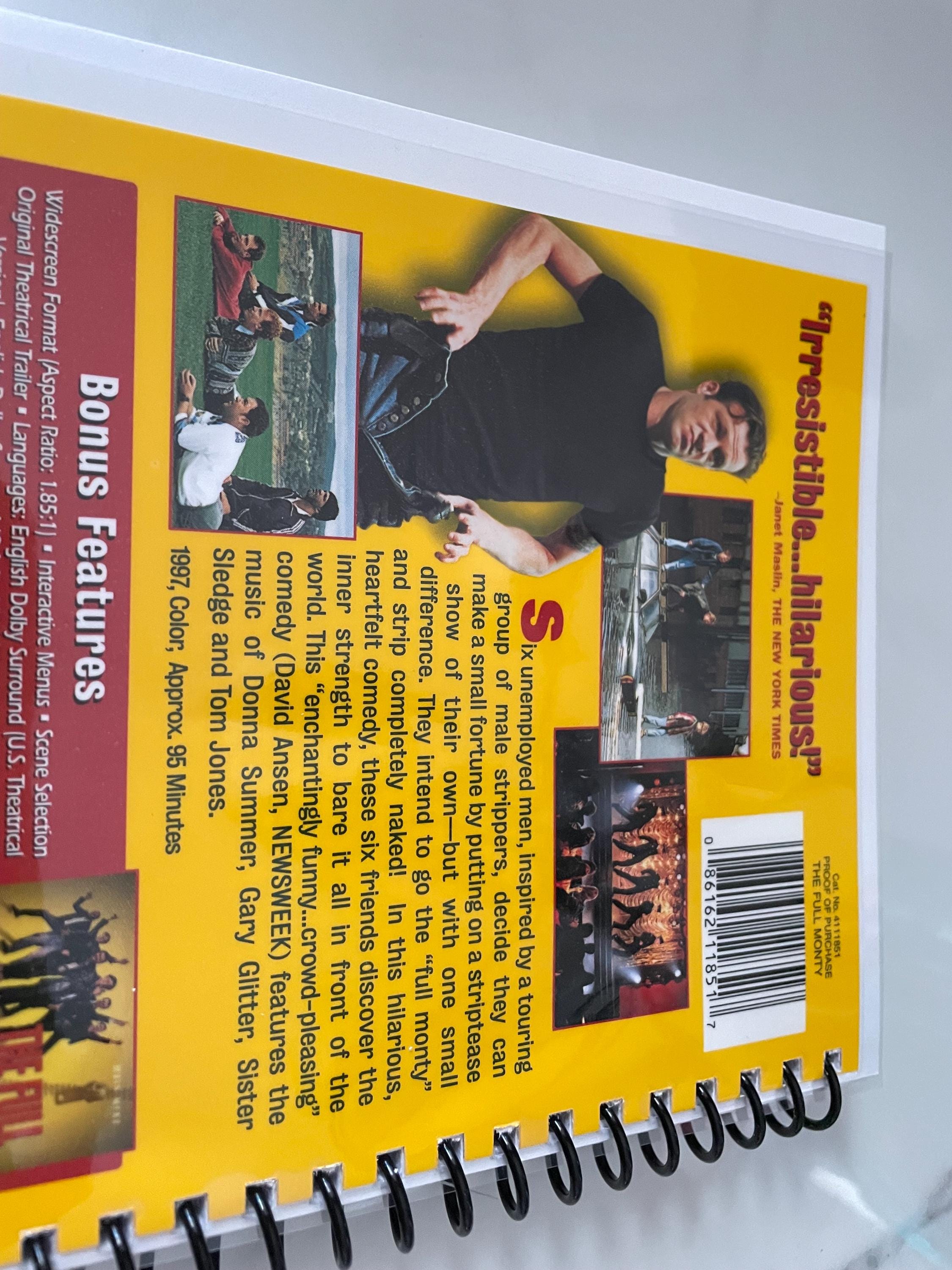The Full Monty Movie DVD Upcycled Spiral Bound Notebook Journal Notepad ...