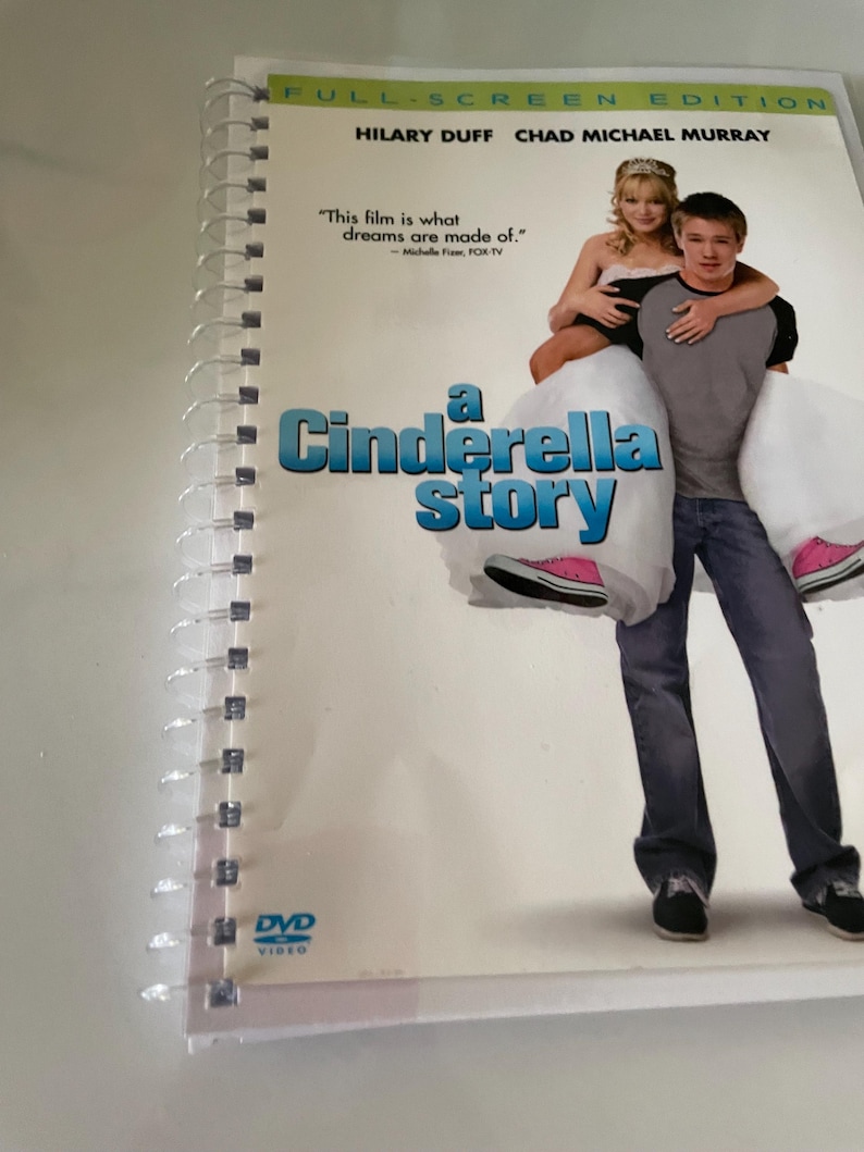 A Cinderella Story Hilary Duff Jennifer Coolidge Movie y2k 2000s DVD Upcycled Spiral Bound Notebook Vintage Gift Ideas Stocking Stuffers image 5