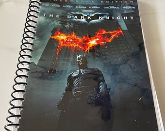 Batman the Dark Knight Movie DVD Upcycled Spiral Bound Notebook
