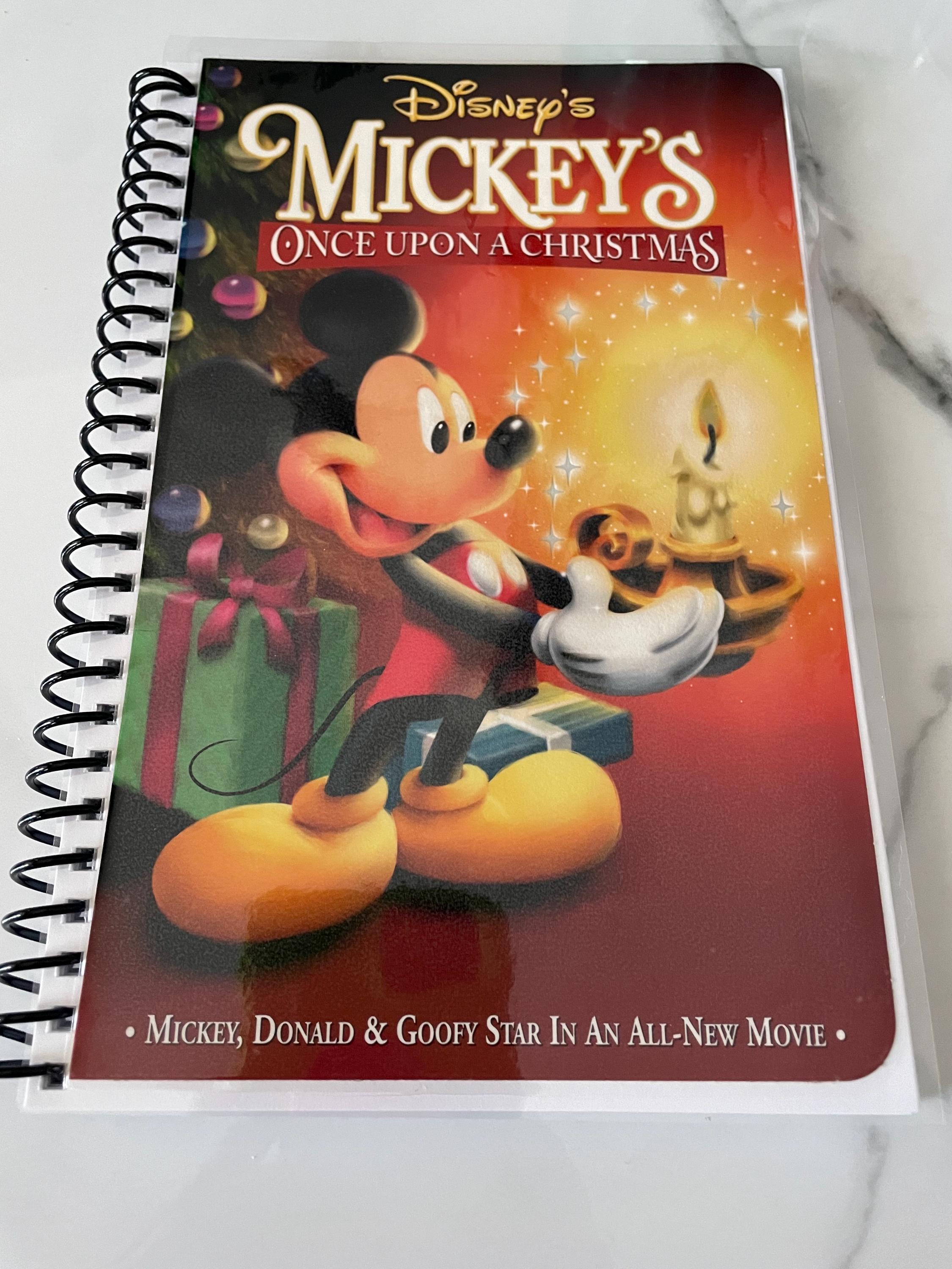 Disneys Mickey Mouse Once Upon a Christmas Movie Video VHS Upcycled Spiral  Bound Notebook Notepad Journal Vintage Nostalgia Kids Gift Ideas - Etsy, image size:2250x3000