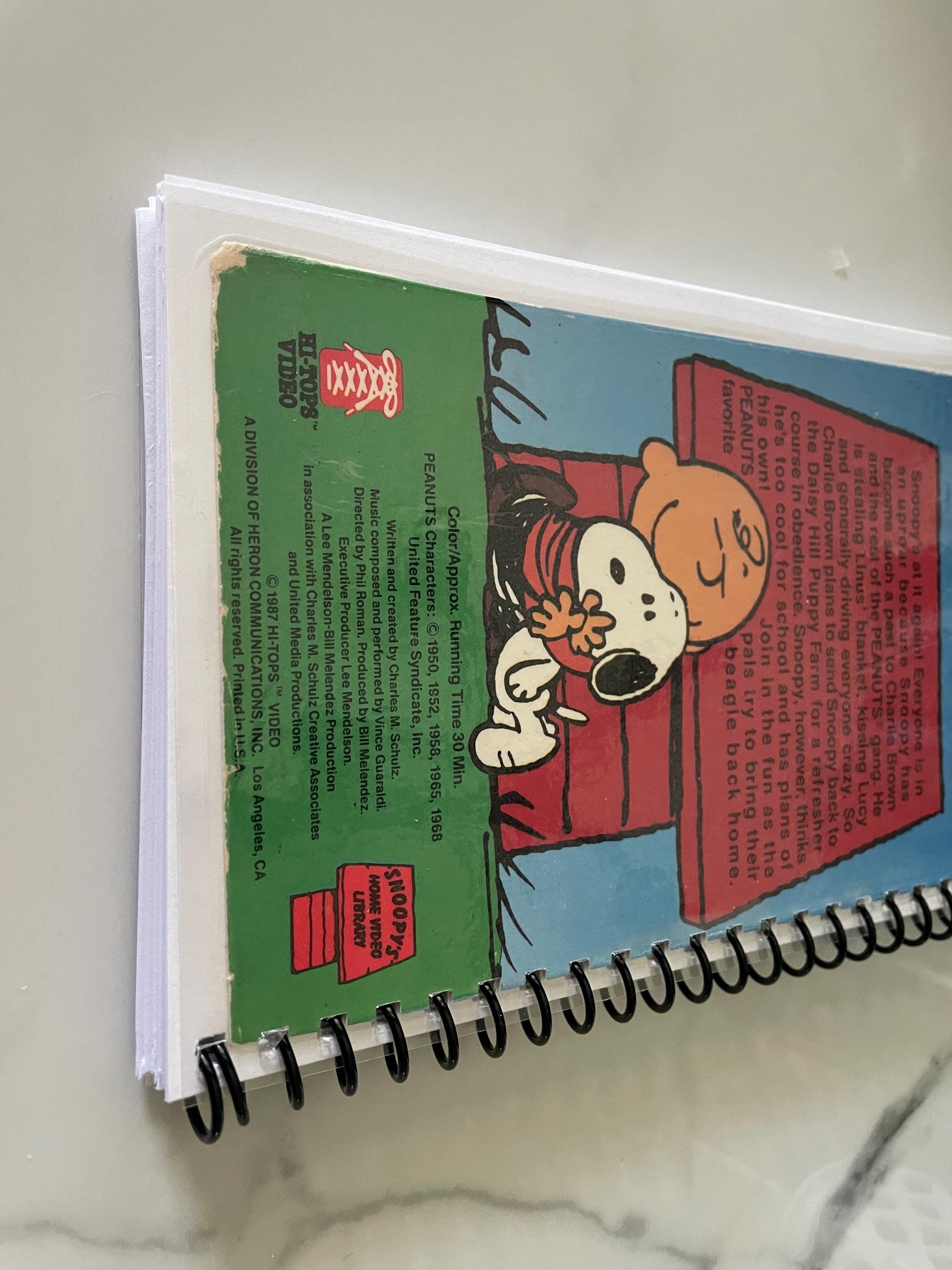 Here’s Your Dog Charlie Brown Movie VHS Upcycled Spiral Bound Notebook ...