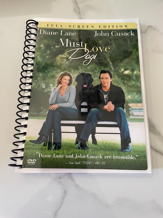 Must Love Dogs Movie DVD Upcycled Spiral Bound Notebook Journal