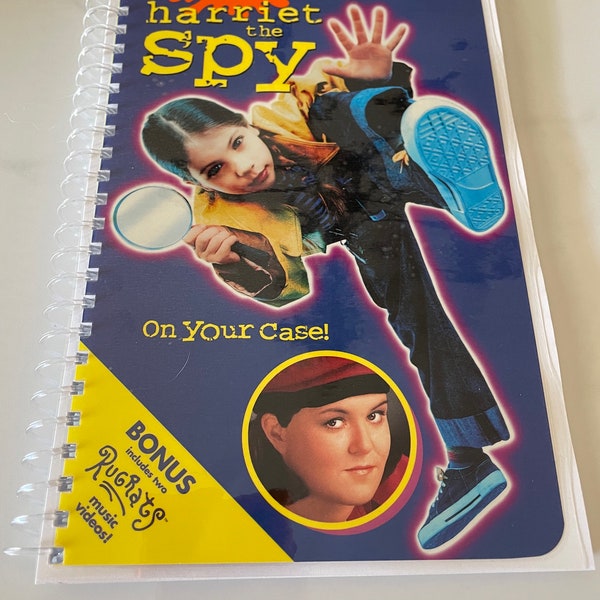 Nickelodeon Harriet The Spy Movie VHS Upcycled Spiral Bound Notebook Journal Vintage Michelle Trachtenberg