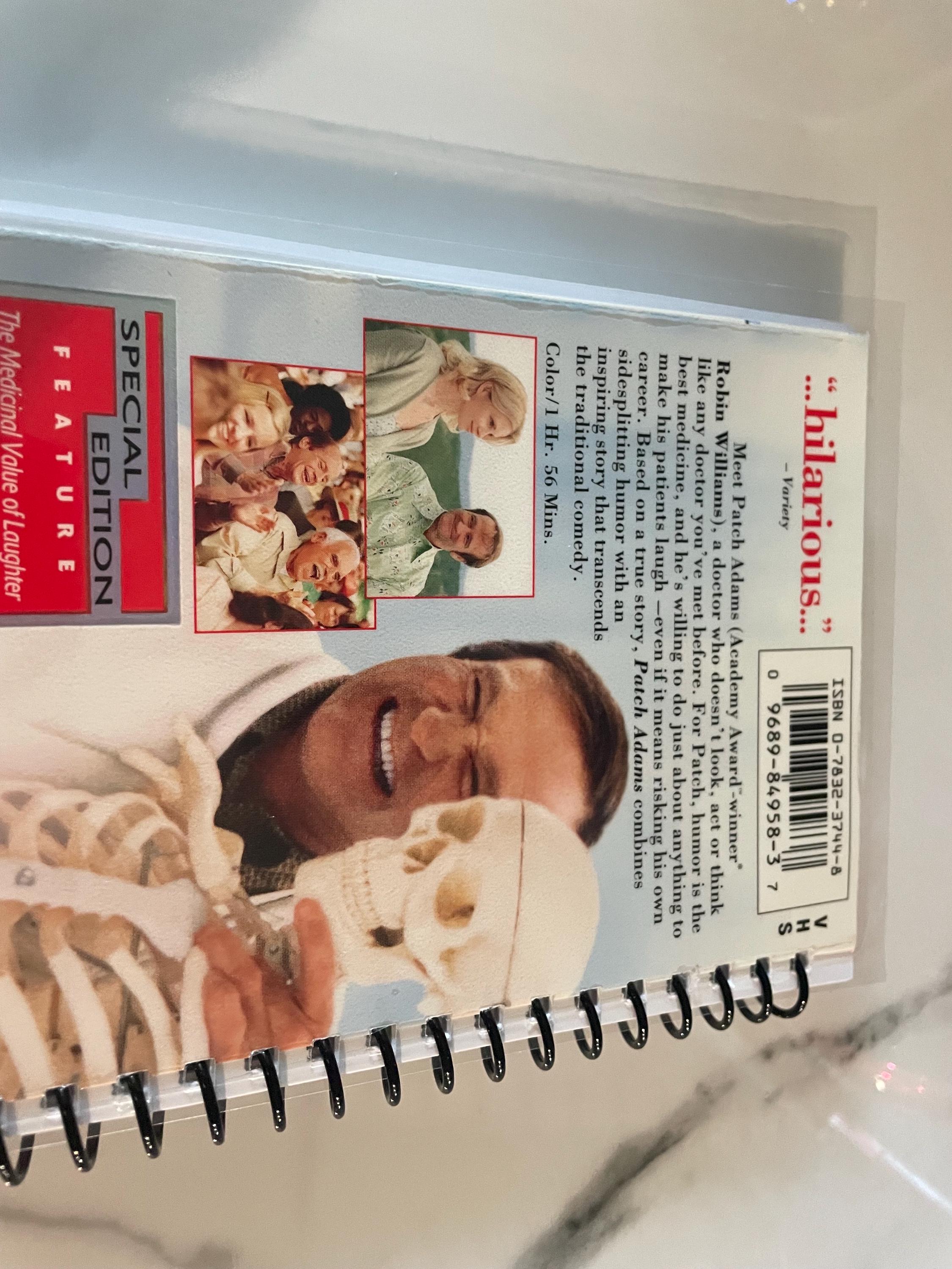 Patch Adams Movie VHS Video Upcycled Spiral Bound Notebook Notepad ...