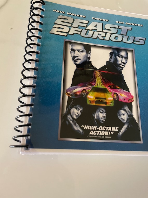2 Fast 2 Furious Movie Blu Ray DVD Upcycled Spiral Bound