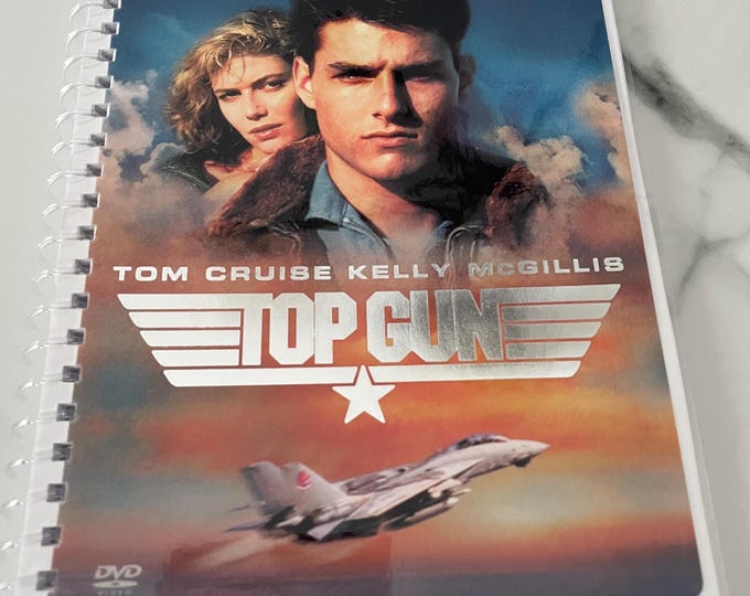 Top Gun 80s Movie DVD Upcycled Spiral Bound Notebook Notepad Journal ...