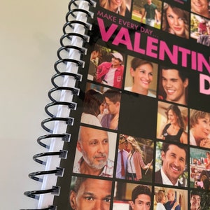 Valentines Day Movie DVD Upcycled Spiral Bound Notebook Journal Vintage Gift Ideas Taylor Swift image 2