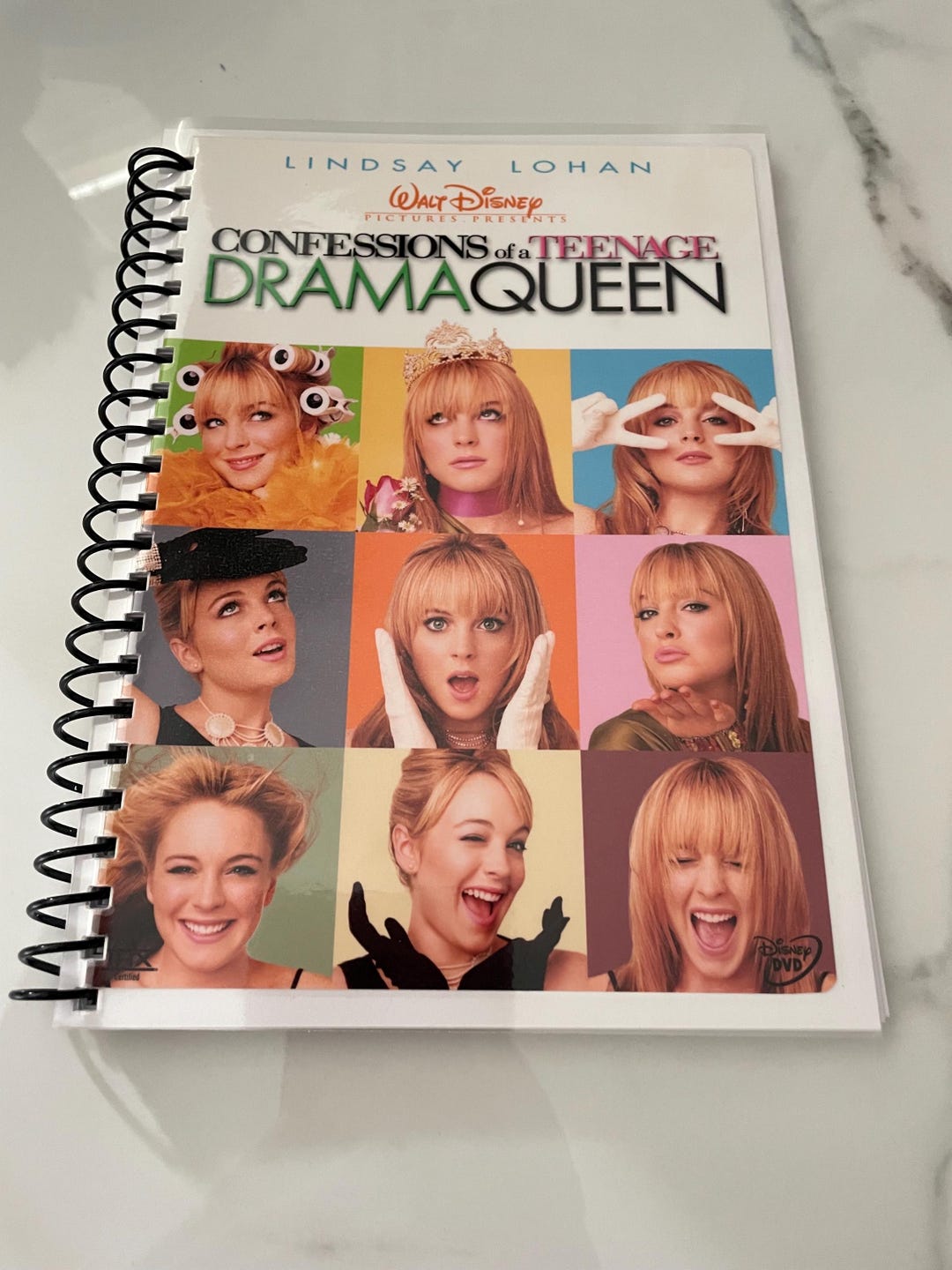 Confessions of a Teenage Drama Queen Lindsey Lohan Early 2000s DVD Upcycled  Spiral Bound Notebook Vintage Unique Gift Ideas Megan Fox Disney - Etsy, image size:1080x1440