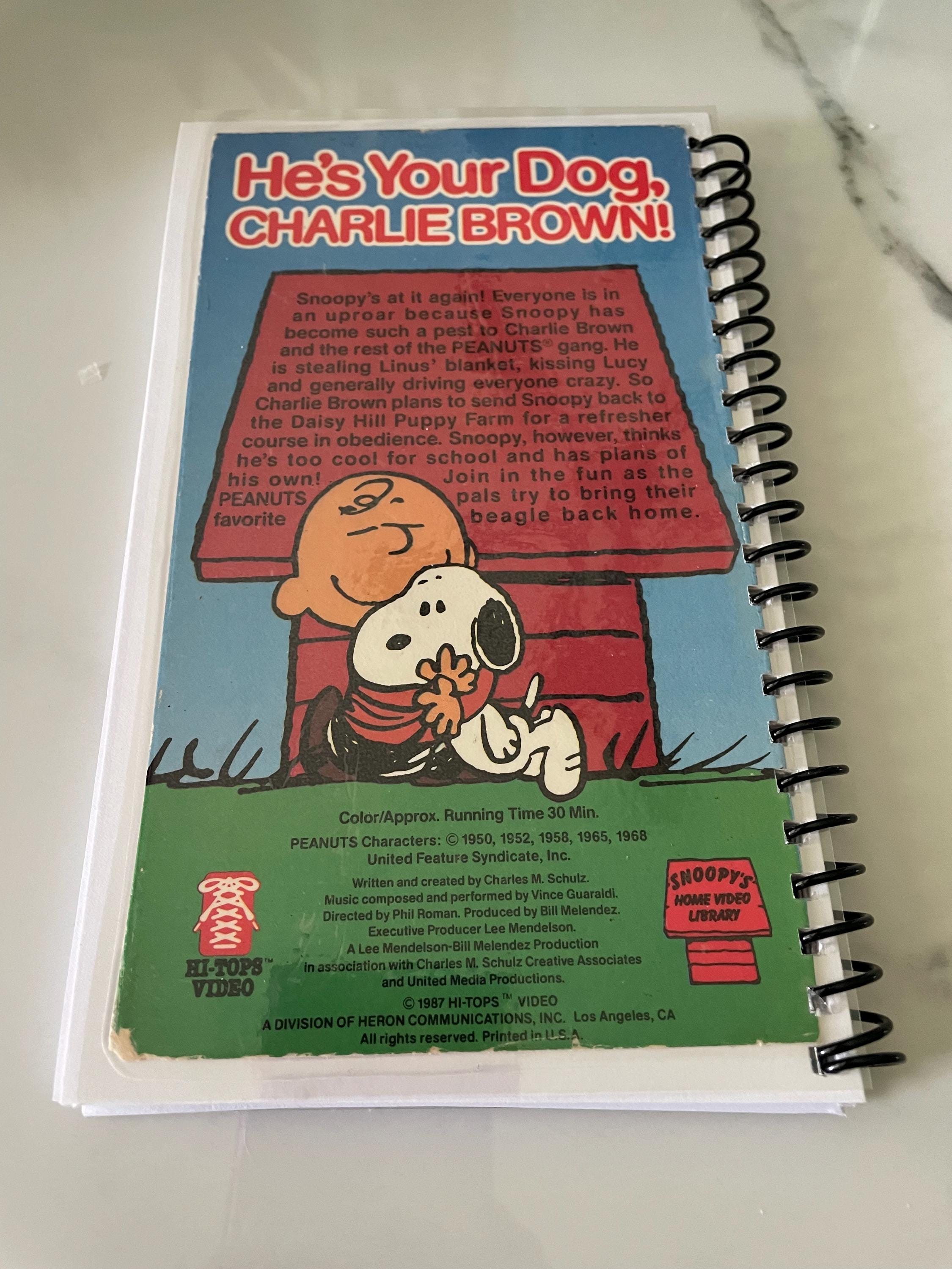 Here’s Your Dog Charlie Brown Movie VHS Upcycled Spiral Bound Notebook ...