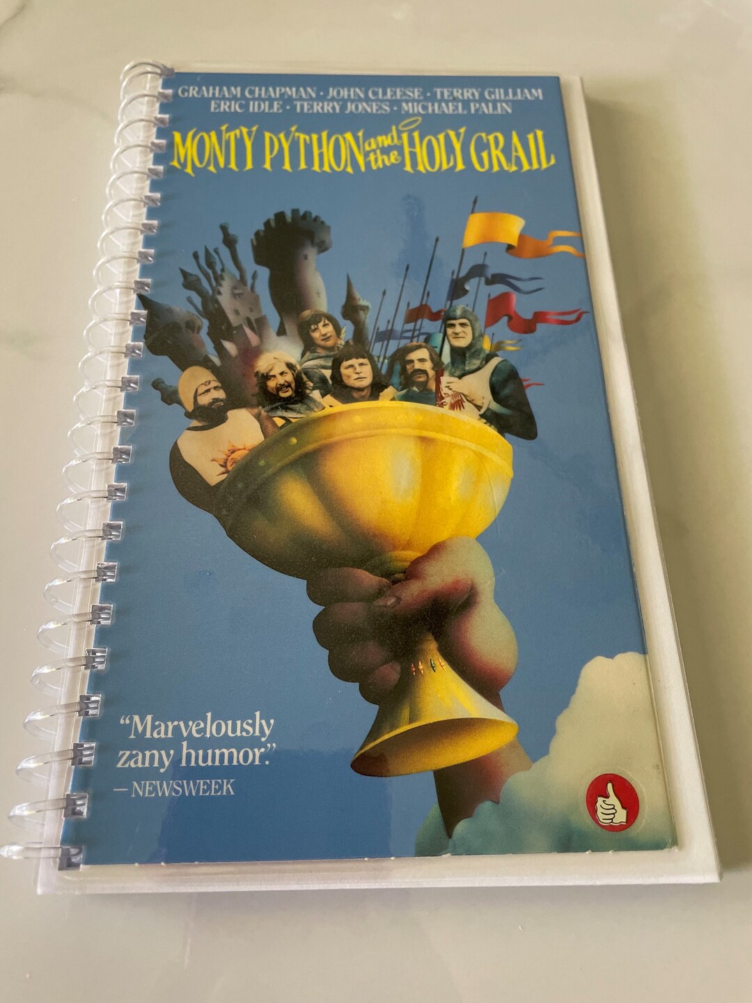 Monty Pythons and the Holy Grail 70s Movie VHS Upcycled Spiral Bound ...