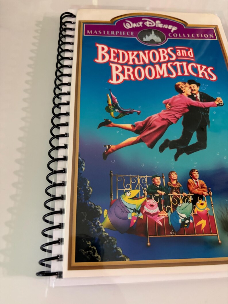 Disney Bedknobs and Broomsticks VHS Upcycled Spiral Bound Notebook ...