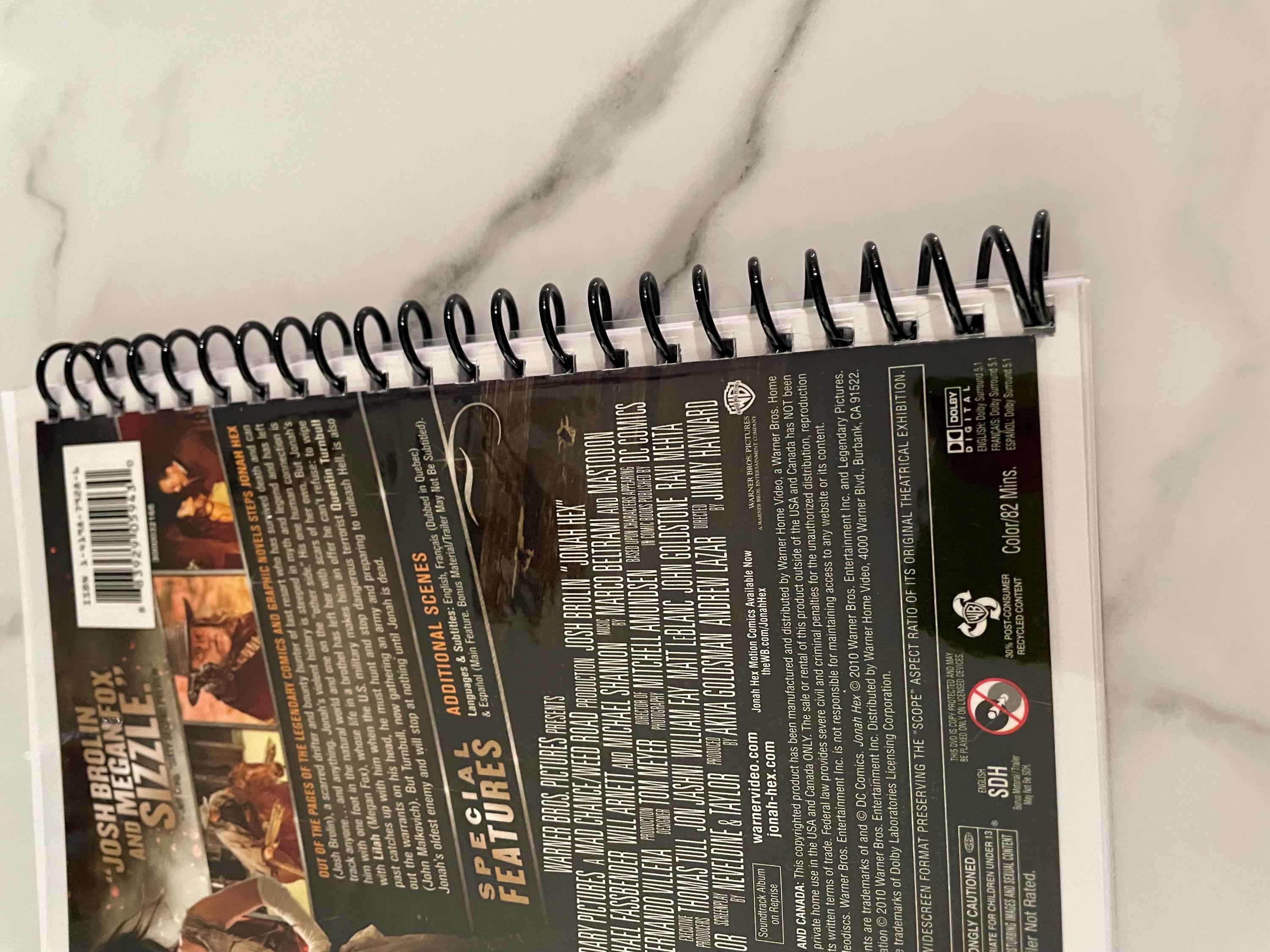 Jonah Hex Movie DVD Upcycled Spiral Bound Notebook Journal Notepad ...
