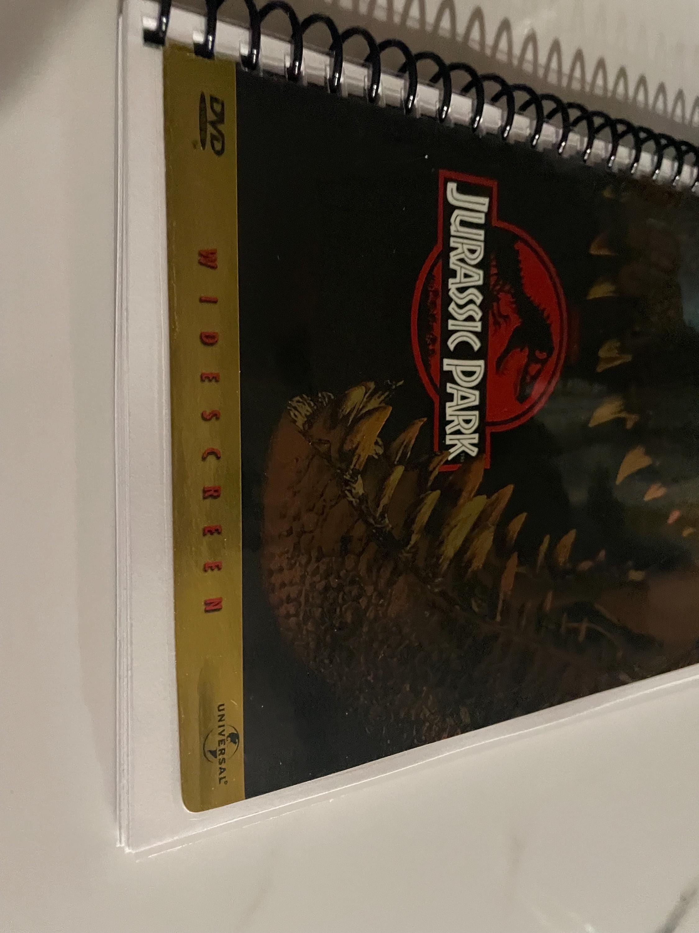 Jurassic Park Collector’s Edition DVD 90s Movie Upcycled Spiral Bound ...