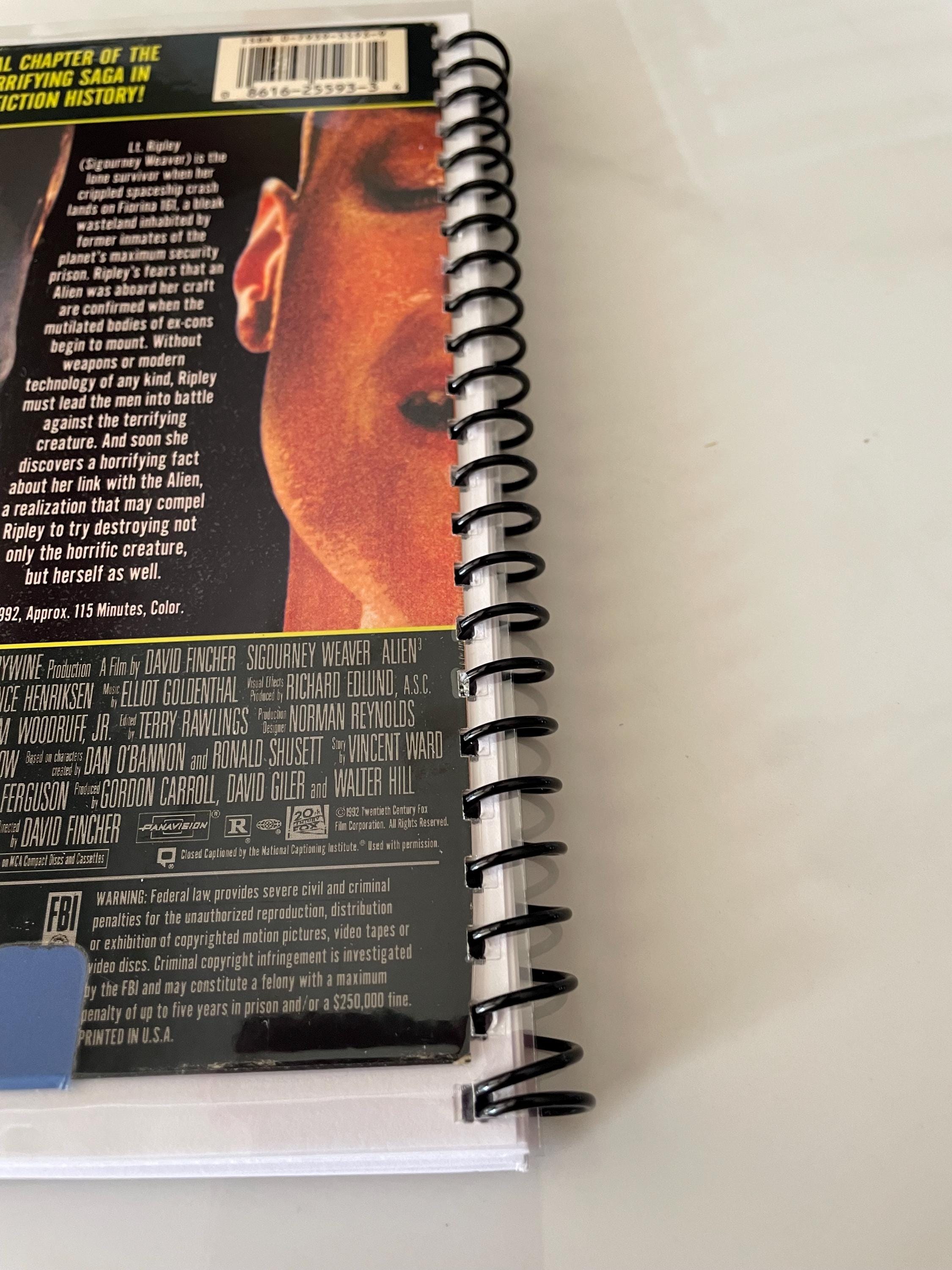 90s Alien 3 Movie VHS Video Upcycled Spiral Bound Notebook Notepad ...