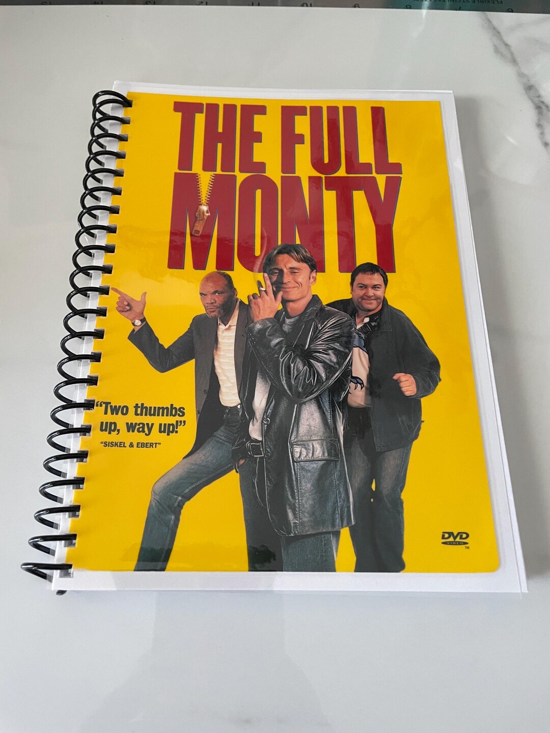 The Full Monty Movie DVD Upcycled Spiral Bound Notebook Journal Notepad ...