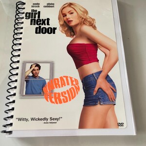 The Girl Next Door Movie DVD Upcycled Spiral Bound Notebook Journal Notepad Gift Ideas Vintage Nostalgia Elisha Cuthbert Emile Hirsch 2004