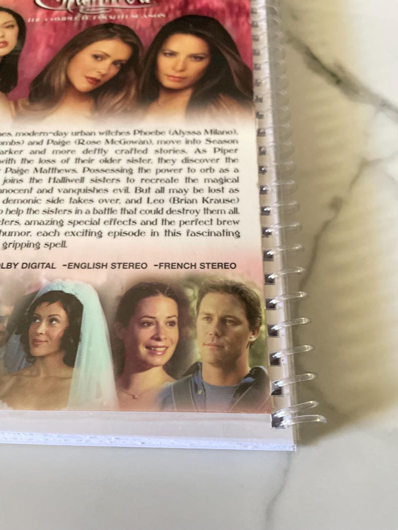 Charmed Season Four TV Show DVD Upcycled Spiral Bound Notebook Journal ...