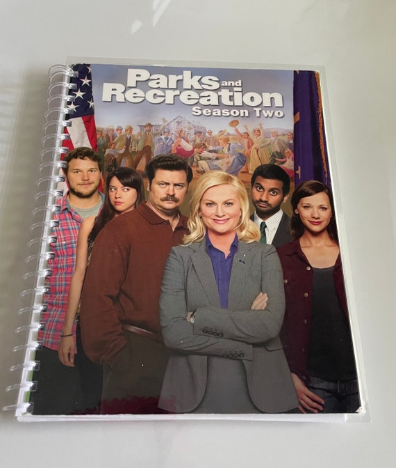 Buy Parks and Recreation Season 2 DVD Upcycled Spiral Bound Notebook Vintage TV Show Leslie Knope Ron Swanson Online in India Etsy