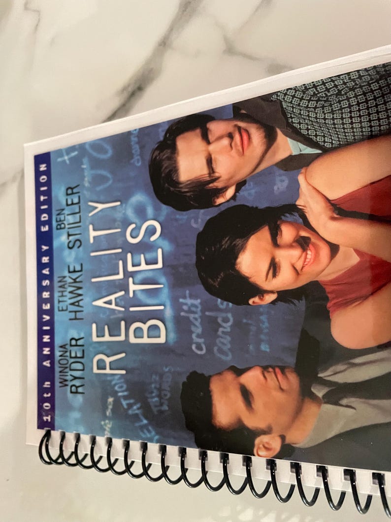 Reality Bites Movie DVD Upcycled Spiral Bound Notebook Notepad Journal ...