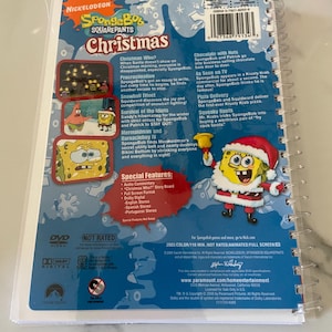 Spongebob Squarepants Christmas TV Show DVD Upcycled Spiral Bound ...