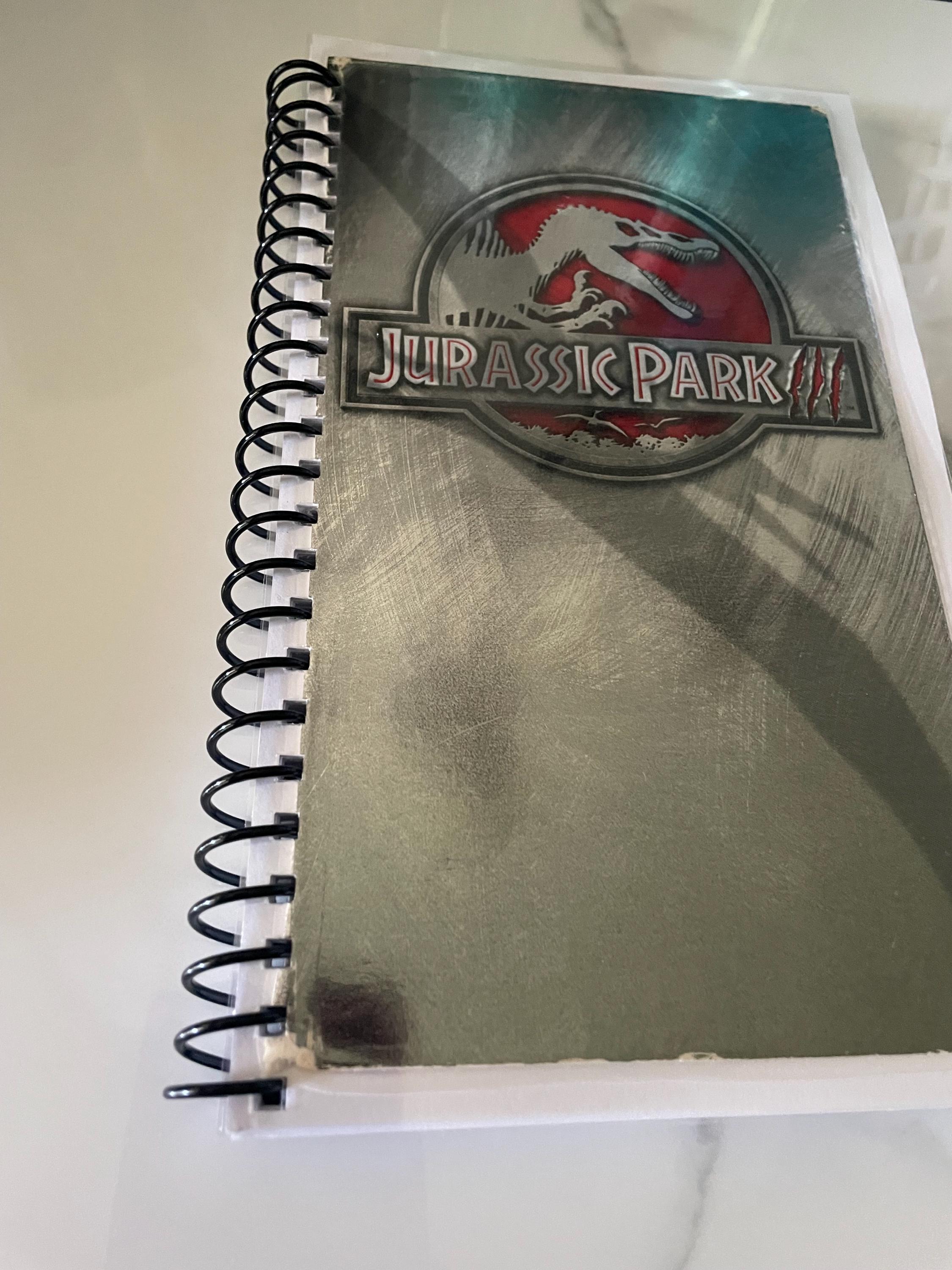 Jurassic Park 3 Movie VHS Video Upcycled Spiral Bound Notebook Notepad ...