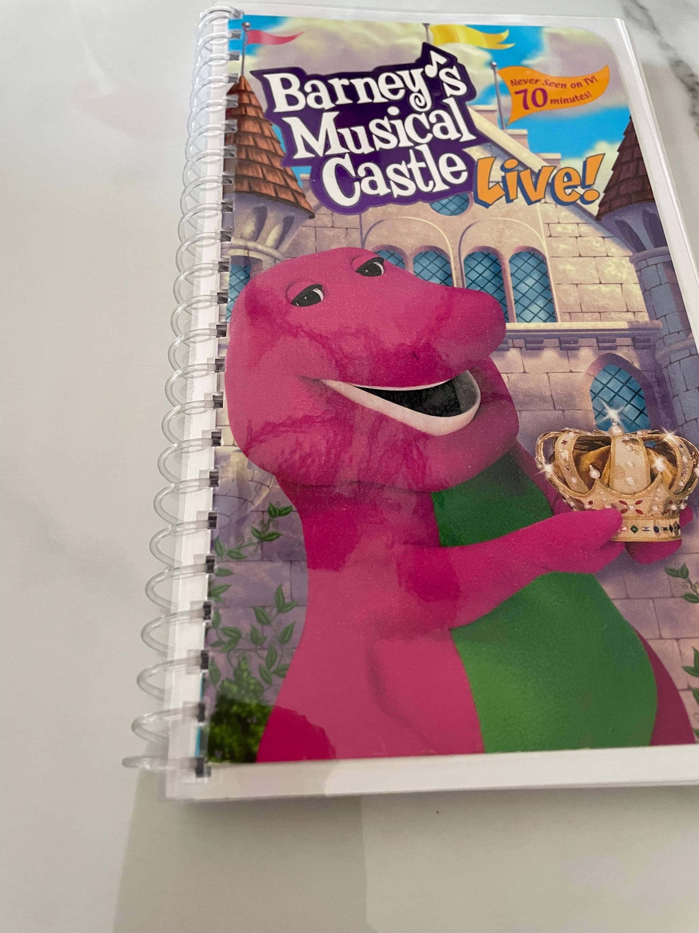 Barney’s Musical Castle TV Show VHS Movie Upcycled Spiral Bound ...