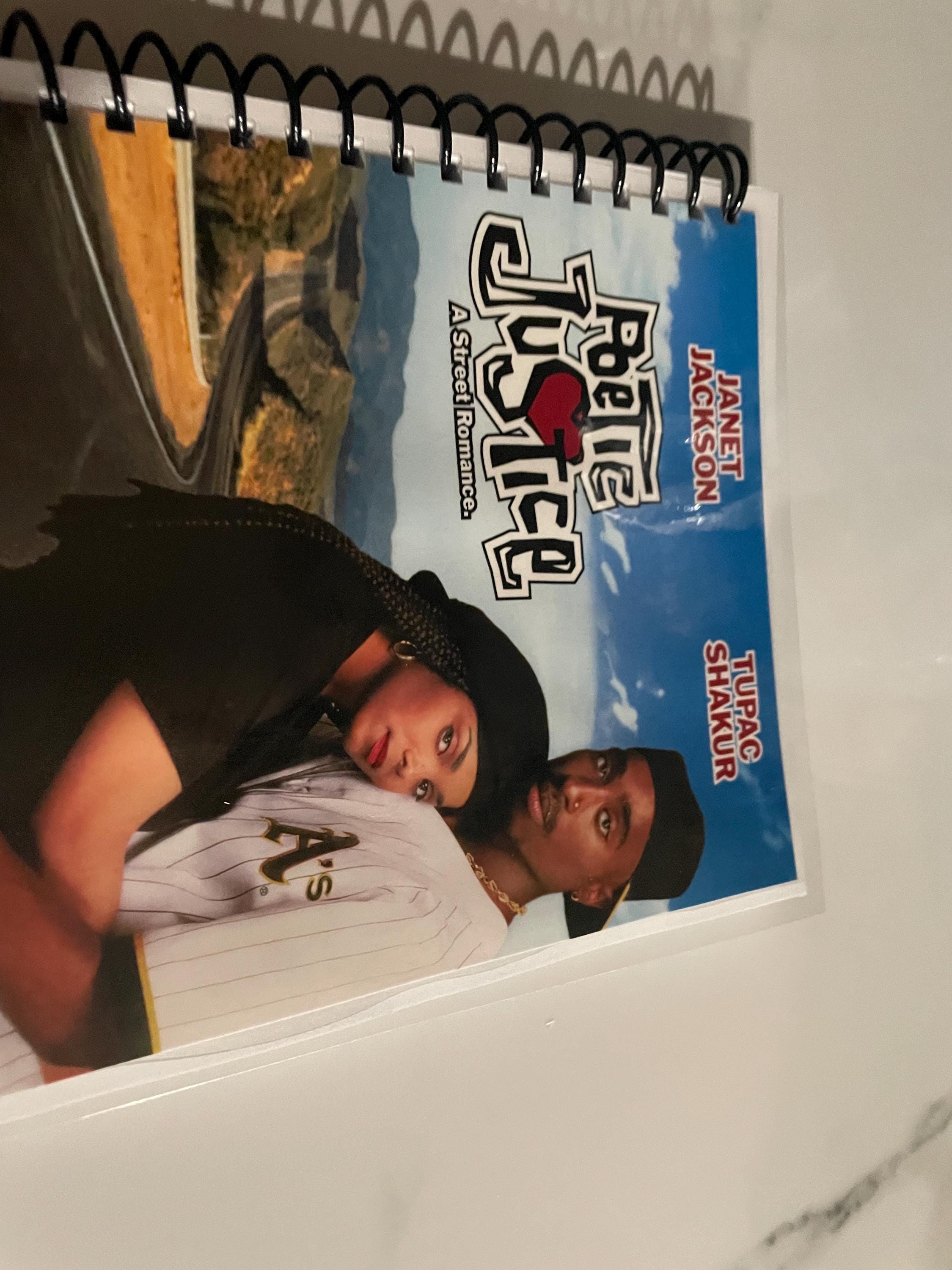 Poetic Justice Movie DVD Upcycled Spiral Bound Notebook Journal
