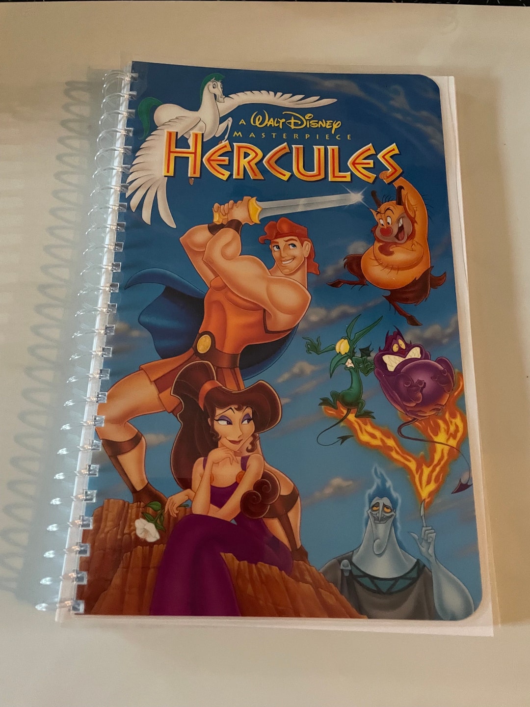 Disneys Hercules Animated 90s VHS Upcycled Spiral Bound Notebook ...