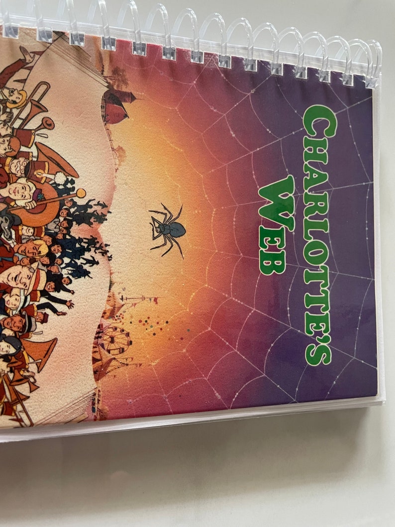 Animated Charlottes Web Movie VHS Upcycled Spiral Bound Notebook ...