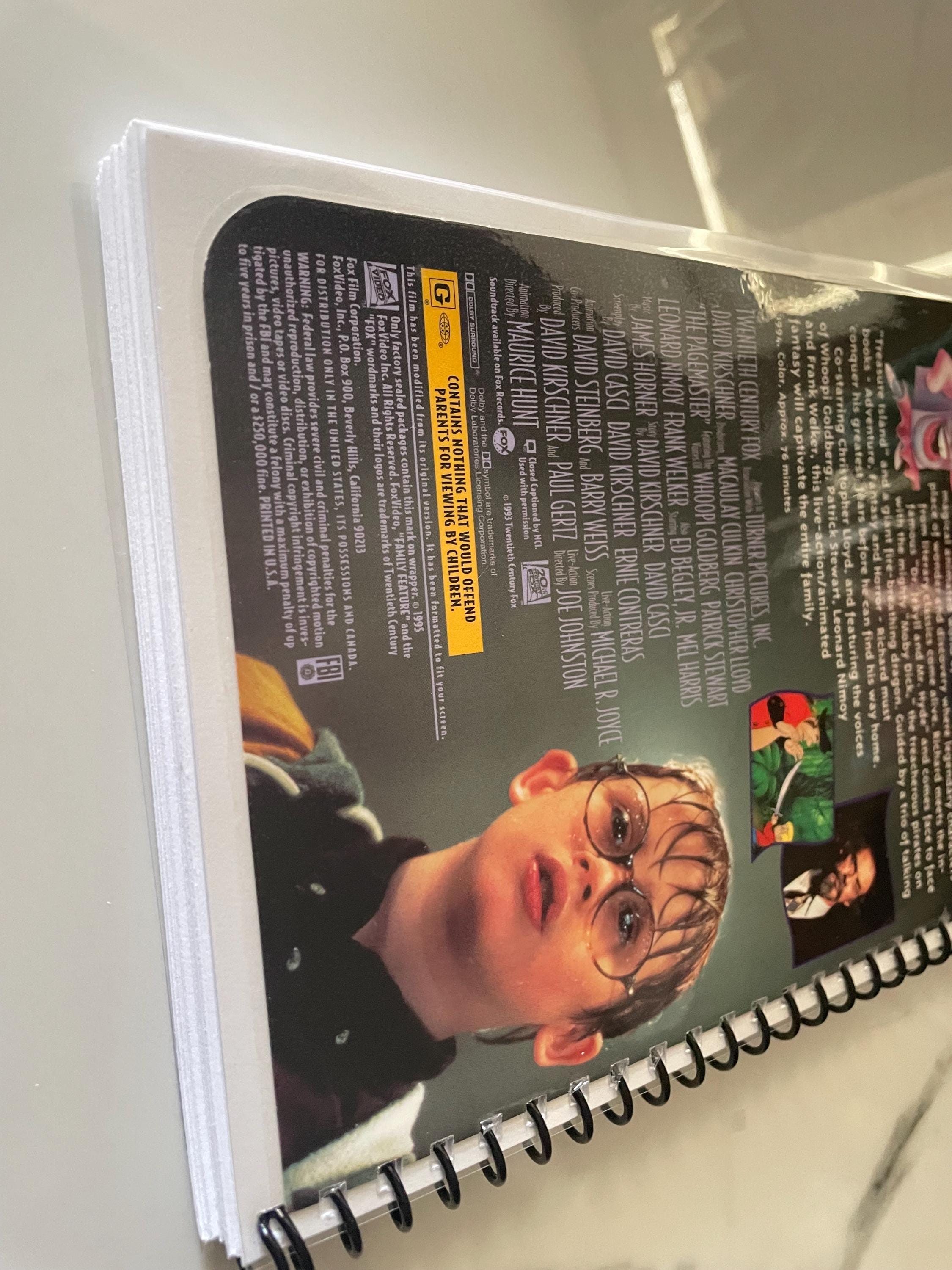 The Pagemaster 90s Movie VHS Video Upcycled Spiral Bound Notebook ...