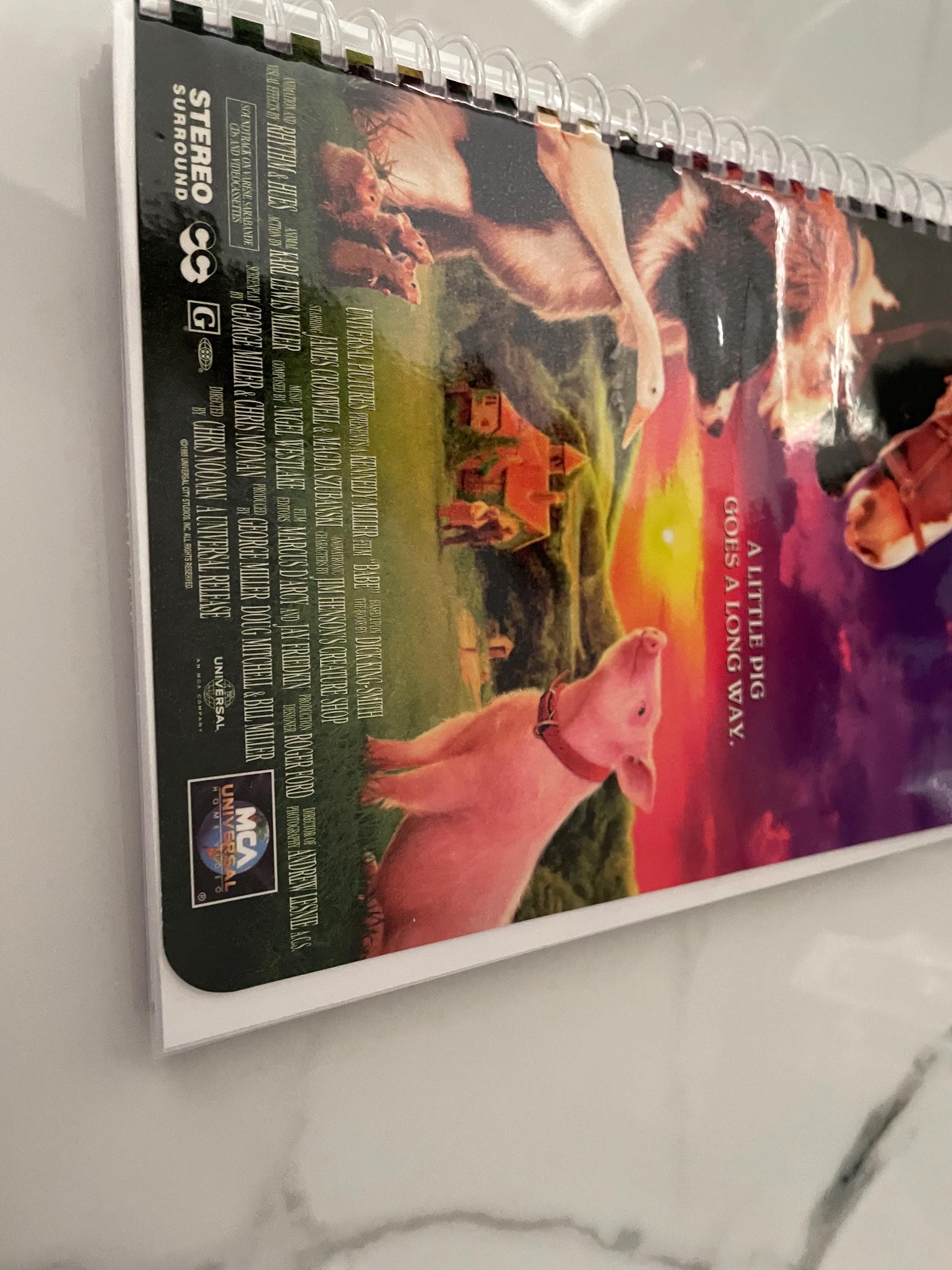 Babe Movie Video VHS Upcycled Spiral Bound Notebook Journal Vintage ...