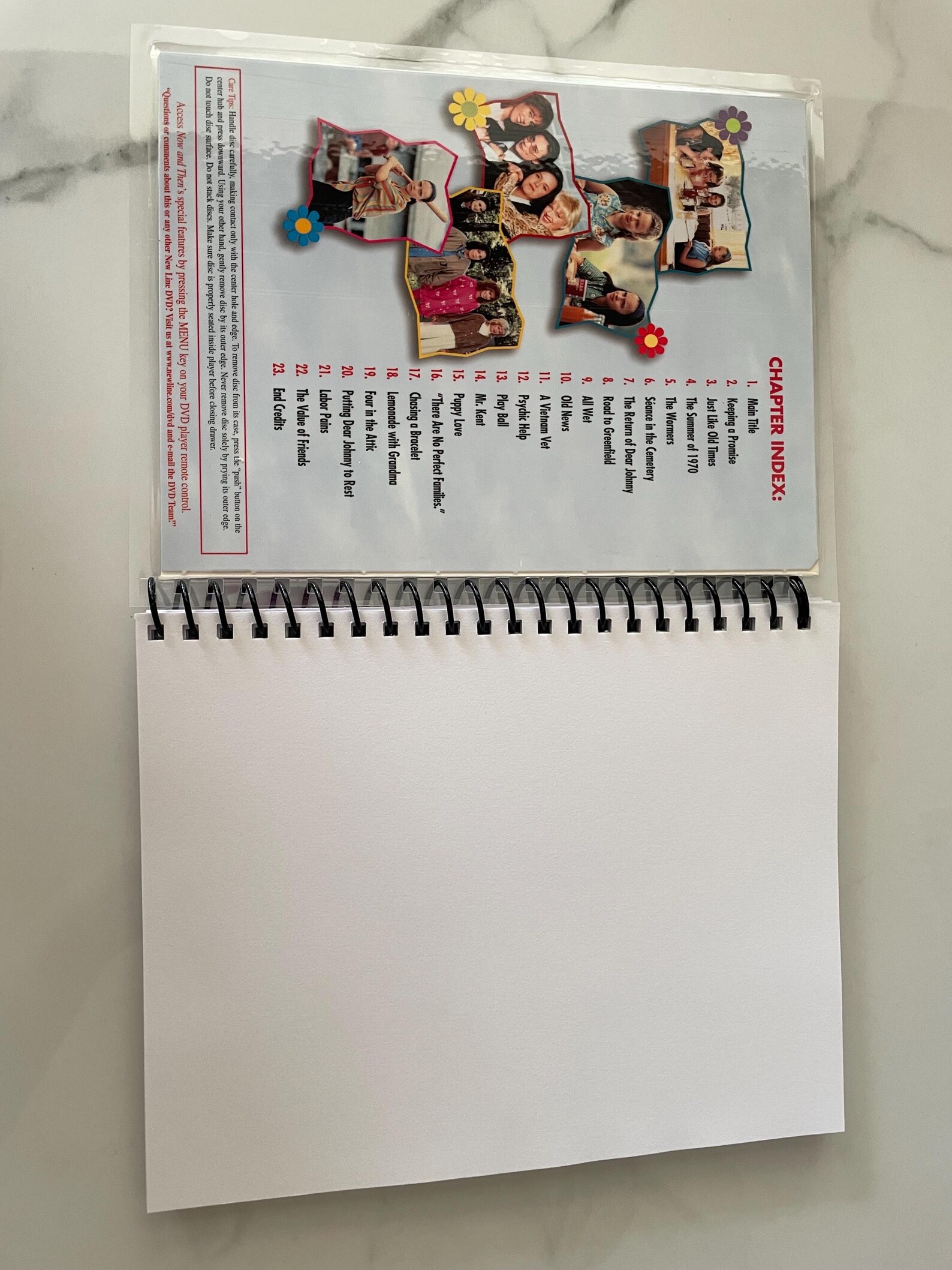 Now and Then Movie DVD Upcycled Spiral Bound Notebook Notepad Journal ...
