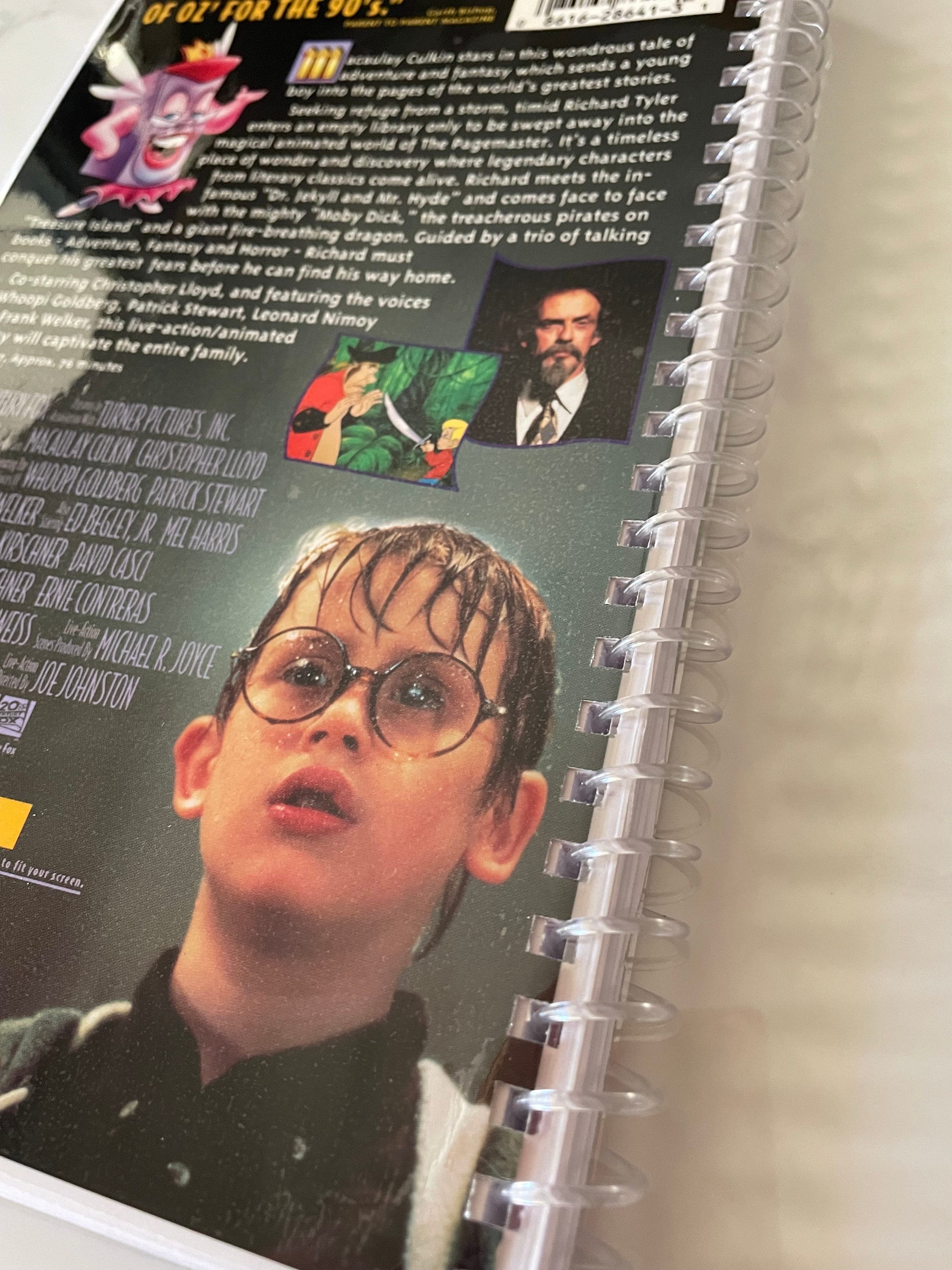 The Pagemaster 90s Movie VHS Upcycled Spiral Bound Notebook Journal ...