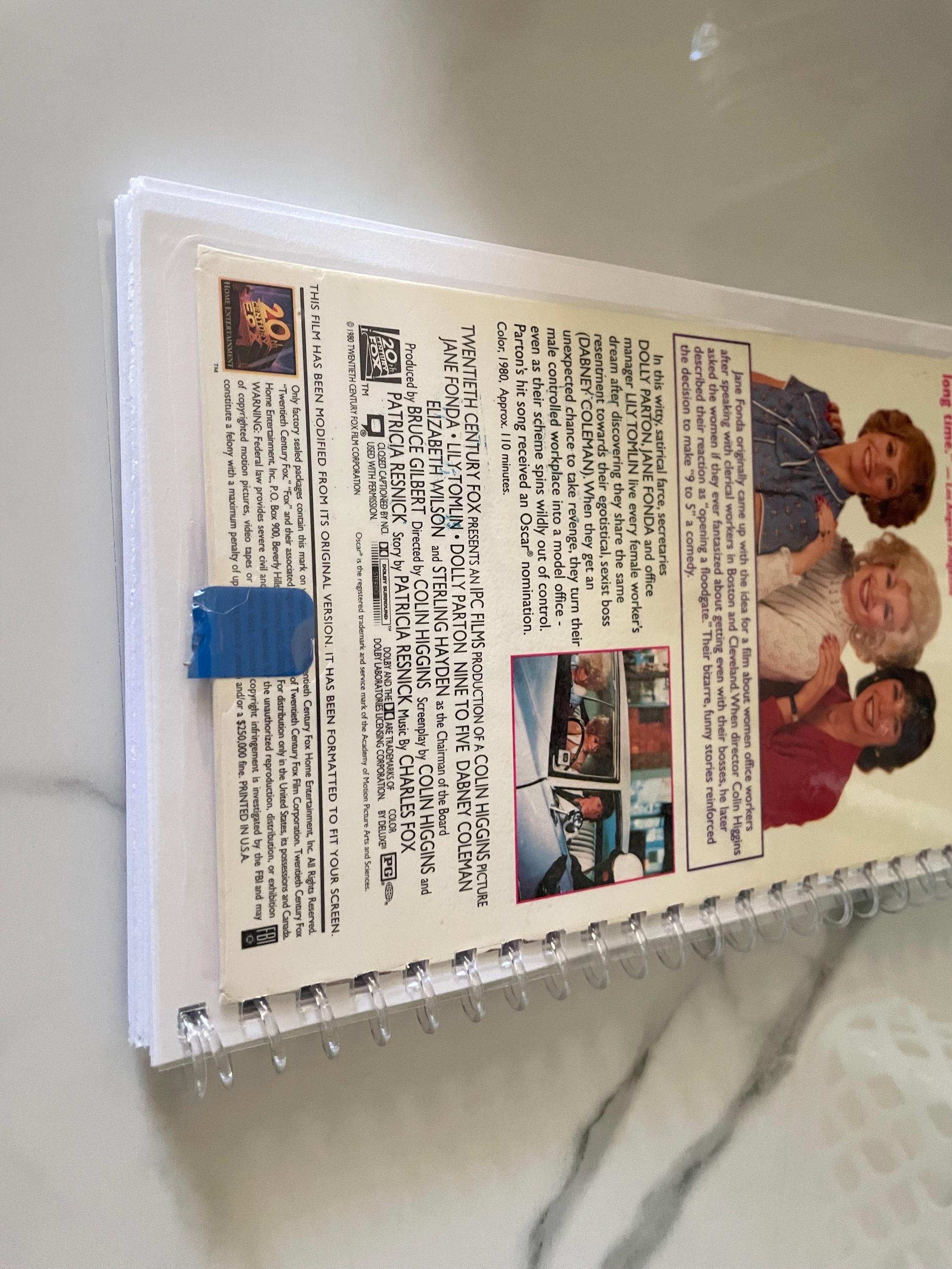 9 to 5 Movie VHS Video Upcycled Spiral Bound Notebook Notepad Journal ...